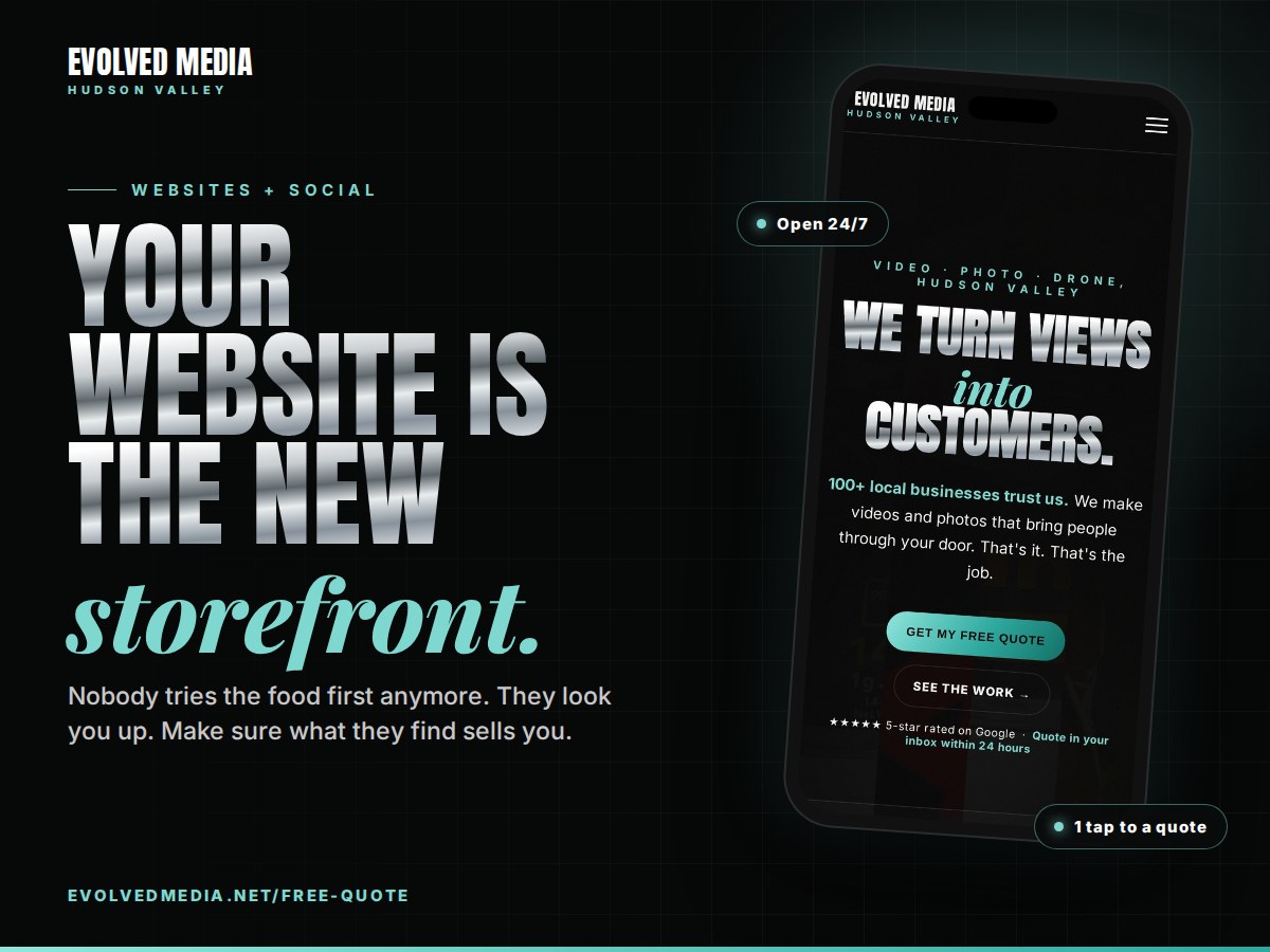 Your website is the new storefront: the Evolved Media site on a phone
