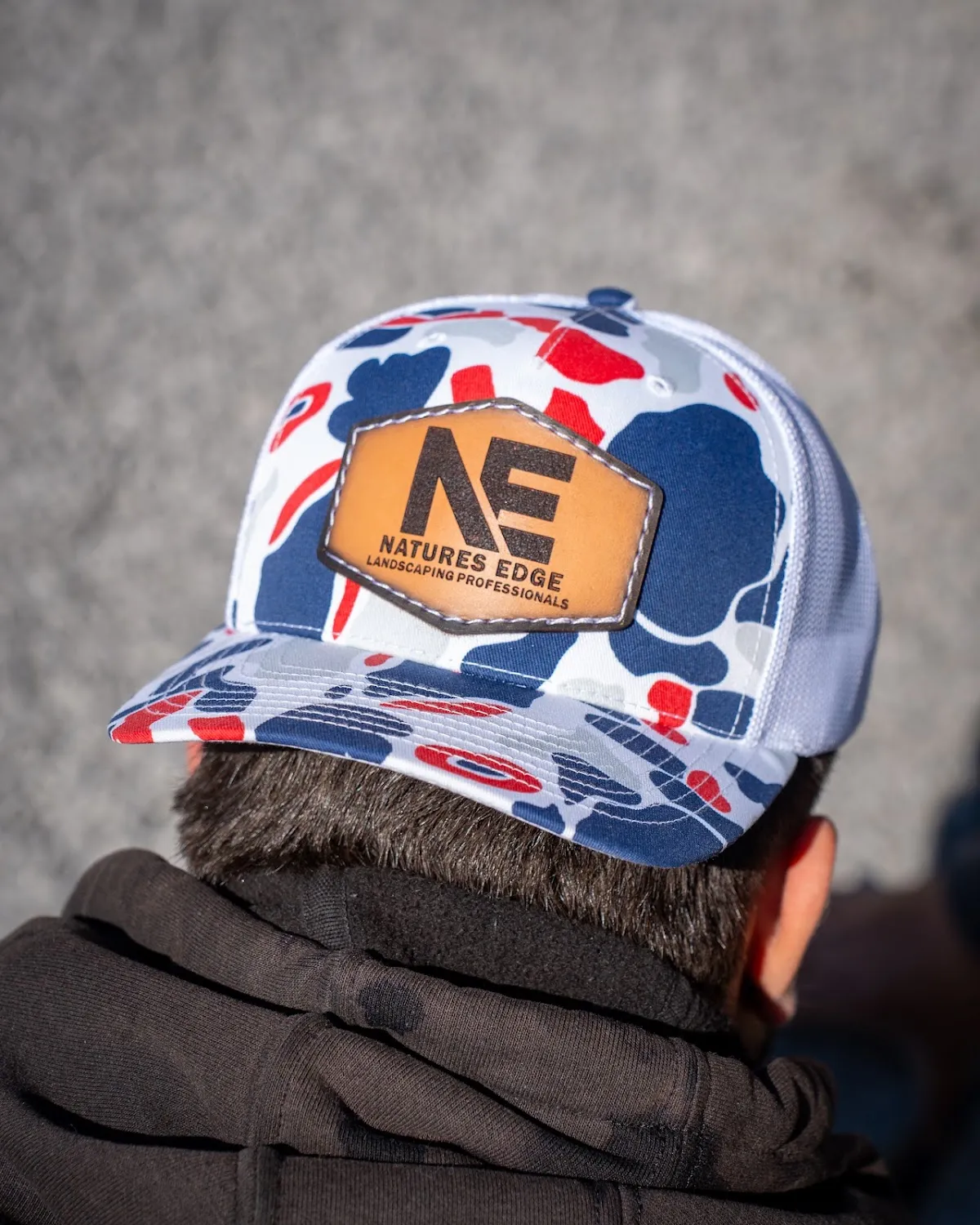 Landscaping company branded hat, crew brand photography Hudson Valley