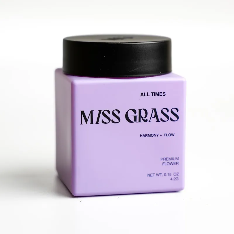 Premium cannabis flower jar studio shot, cannabis product photography